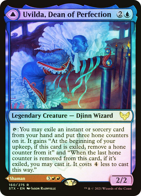 Uvilda, Dean of Perfection // Nassari, Dean of Expression\nStrixhaven: School of Mages\nSingle\nMagic The Gathering