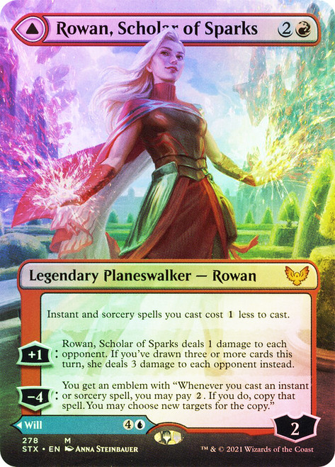 Rowan, Scholar of Sparks // Will, Scholar of Frost (Borderless)\nStrixhaven: School of Mages - Variants\nSingle\nMagic The Gathering