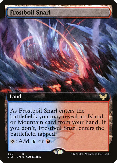 Frostboil Snarl (Extended Art)\nStrixhaven: School of Mages - Variants\nSingle\nMagic The Gathering