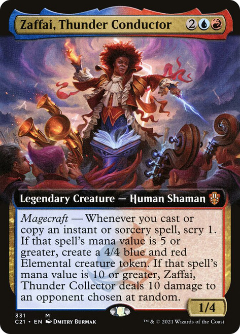 Zaffai, Thunder Conductor (Extended Art)\nCommander 2021 - Variants\nSingle\nMagic The Gathering