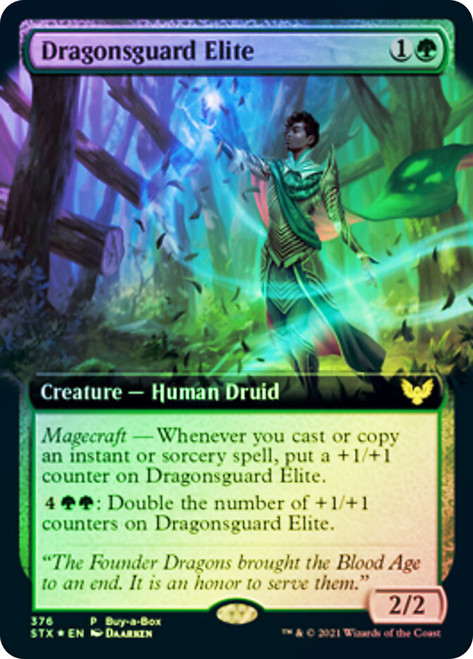 Dragonsguard Elite (Buy-a-Box) (Extended Art)\nPromo: General\nSingle\nMagic The Gathering