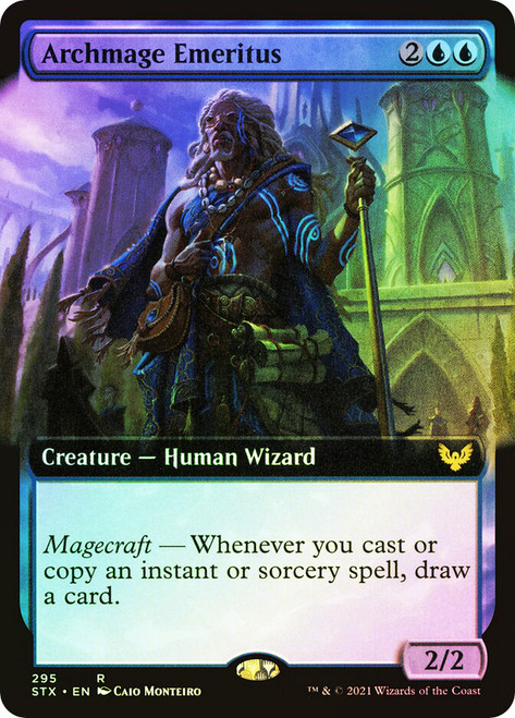 Archmage Emeritus (Extended Art)\nStrixhaven: School of Mages - Variants\nSingle\nMagic The Gathering