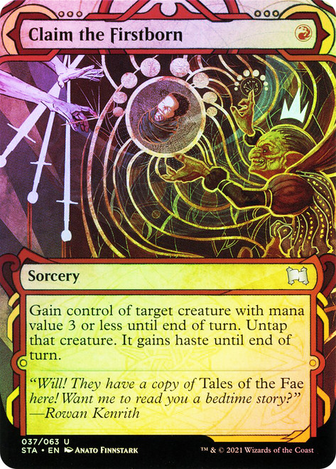Claim the Firstborn\nStrixhaven Mystical Archive\nSingle\nMagic The Gathering