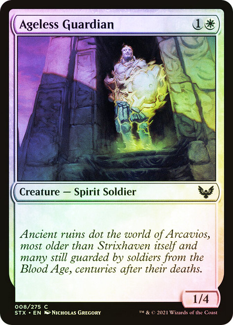 Ageless Guardian\nStrixhaven: School of Mages\nSingle\nMagic The Gathering