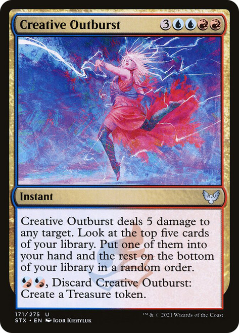 Creative Outburst\nStrixhaven: School of Mages\nSingle\nMagic The Gathering