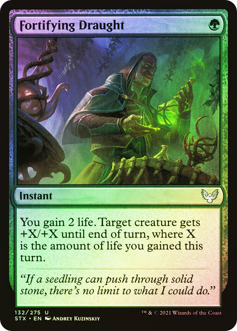 Fortifying Draught\nStrixhaven: School of Mages\nSingle\nMagic The Gathering