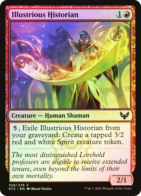 Illustrious Historian\nStrixhaven: School of Mages\nSingle\nMagic The Gathering