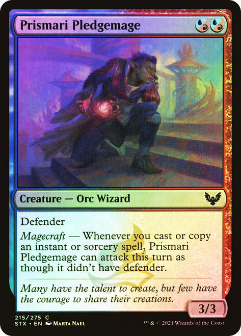 Prismari Pledgemage\nStrixhaven: School of Mages\nSingle\nMagic The Gathering