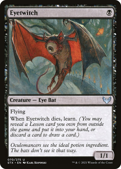 Eyetwitch\nStrixhaven: School of Mages\nSingle\nMagic The Gathering