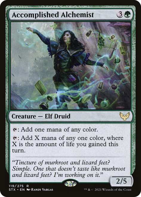 Accomplished Alchemist\nStrixhaven: School of Mages\nSingle\nMagic The Gathering