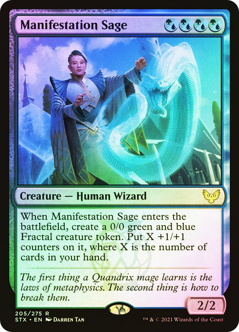 Manifestation Sage\nStrixhaven: School of Mages\nSingle\nMagic The Gathering