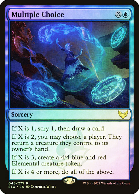 Multiple Choice\nStrixhaven: School of Mages\nSingle\nMagic The Gathering