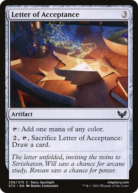 Letter of Acceptance\nStrixhaven: School of Mages\nSingle\nMagic The Gathering