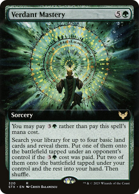 Verdant Mastery (Extended Art)\nStrixhaven: School of Mages - Variants\nSingle\nMagic The Gathering