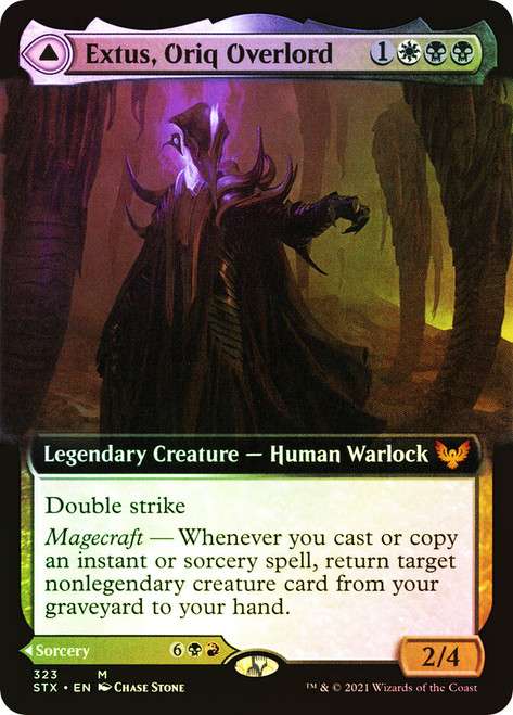Extus, Oriq Overlord // Awaken the Blood Avatar (Extended Art)\nStrixhaven: School of Mages - Variants\nSingle\nMagic The Gathering