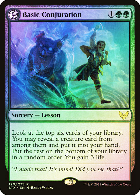 Basic Conjuration\nStrixhaven: School of Mages\nSingle\nMagic The Gathering