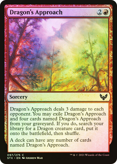 Dragon's Approach\nStrixhaven: School of Mages\nSingle\nMagic The Gathering