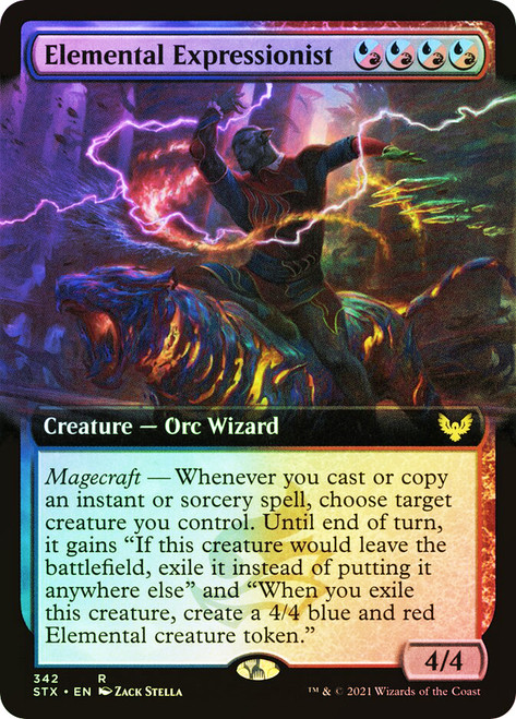 Elemental Expressionist (Extended Art)\nStrixhaven: School of Mages - Variants\nSingle\nMagic The Gathering