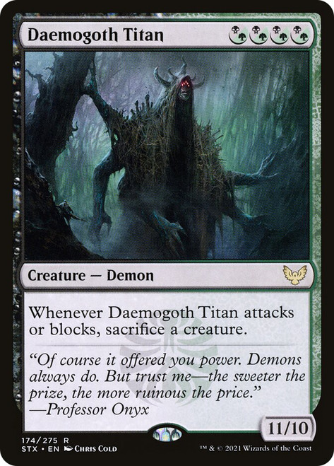 Daemogoth Titan\nStrixhaven: School of Mages\nSingle\nMagic The Gathering