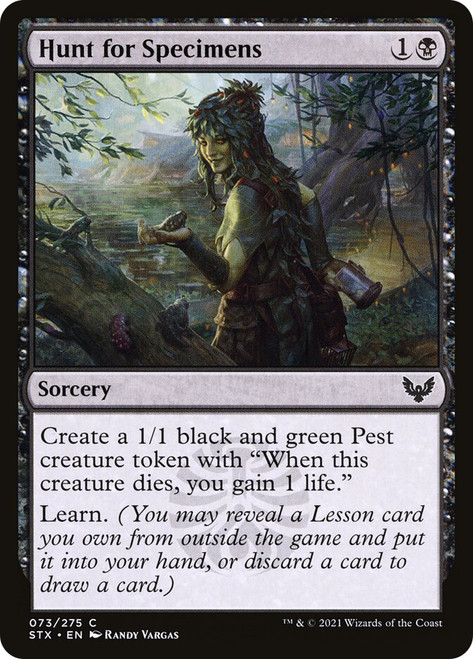 Hunt for Specimens\nStrixhaven: School of Mages\nSingle\nMagic The Gathering