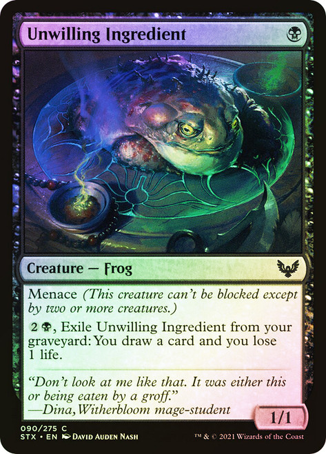 Unwilling Ingredient\nStrixhaven: School of Mages\nSingle\nMagic The Gathering