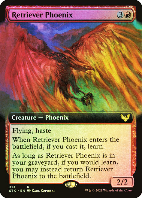 Retriever Phoenix (Extended Art)\nStrixhaven: School of Mages - Variants\nSingle\nMagic The Gathering