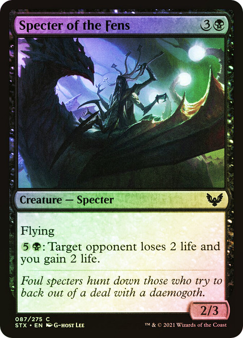 Specter of the Fens\nStrixhaven: School of Mages\nSingle\nMagic The Gathering