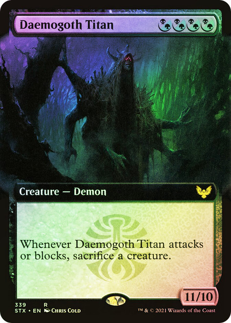Daemogoth Titan (Extended Art)\nStrixhaven: School of Mages - Variants\nSingle\nMagic The Gathering
