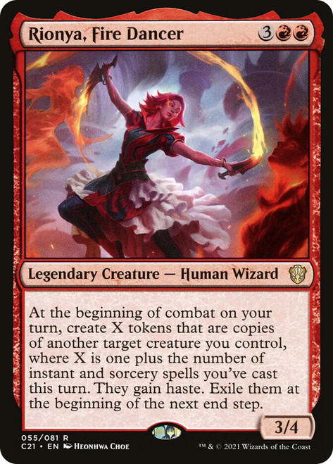 Rionya, Fire Dancer\nCommander: 2021 Edition\nSingle\nMagic The Gathering
