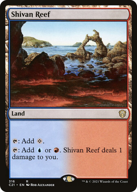 Shivan Reef\nCommander: 2021 Edition\nSingle\nMagic The Gathering