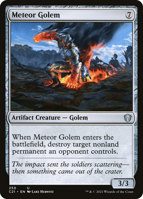 Meteor Golem\nCommander: 2021 Edition\nSingle\nMagic The Gathering