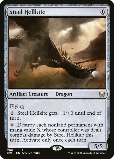 Steel Hellkite\nCommander: 2021 Edition\nSingle\nMagic The Gathering