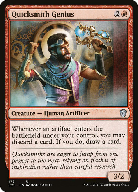 Quicksmith Genius\nCommander: 2021 Edition\nSingle\nMagic The Gathering