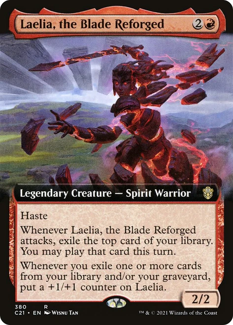 Laelia, the Blade Reforged (Extended Art)\nCommander 2021 - Variants\nSingle\nMagic The Gathering