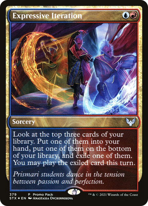 Expressive Iteration (Promo Pack) (Strixhaven: School of Mages)\nPromo: General\nSingle\nMagic The Gathering