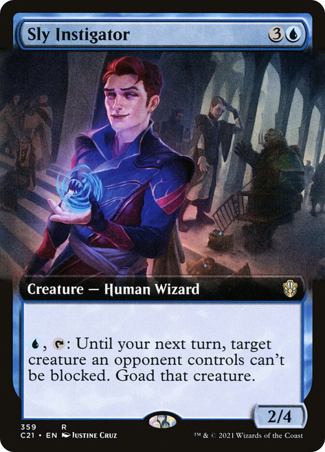 Sly Instigator (Extended Art)\nCommander 2021 - Variants\nSingle\nMagic The Gathering