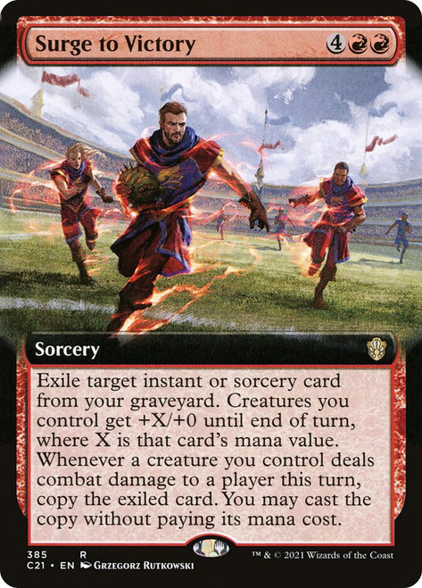 Surge to Victory (Extended Art)\nCommander 2021 - Variants\nSingle\nMagic The Gathering