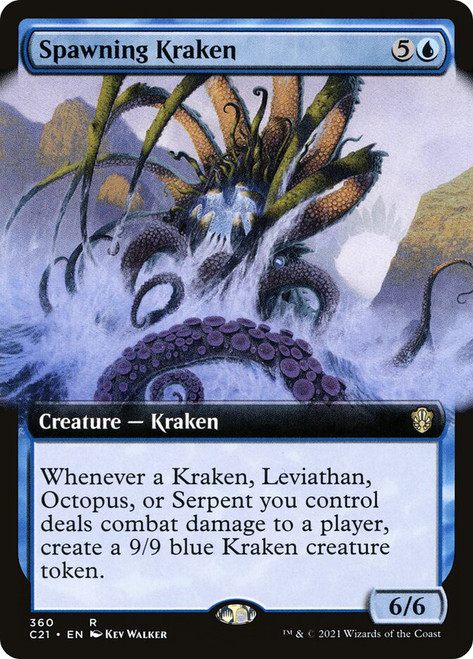 Spawning Kraken (Extended Art)\nCommander 2021 - Variants\nSingle\nMagic The Gathering