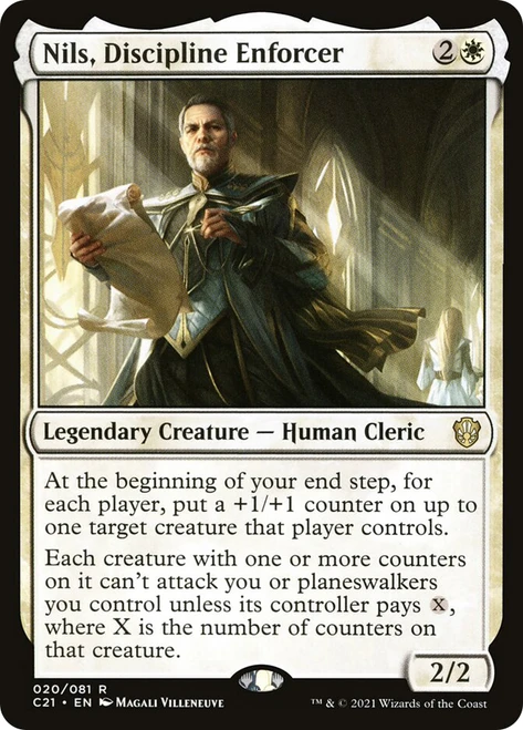 Nils, Discipline Enforcer\nCommander: 2021 Edition\nSingle\nMagic The Gathering