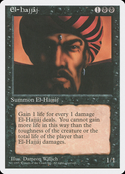 El-Hajjaj\n4th Edition\nSingle\nMagic The Gathering