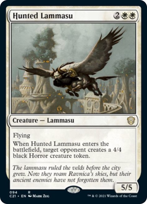 Hunted Lammasu\nCommander: 2021 Edition\nSingle\nMagic The Gathering