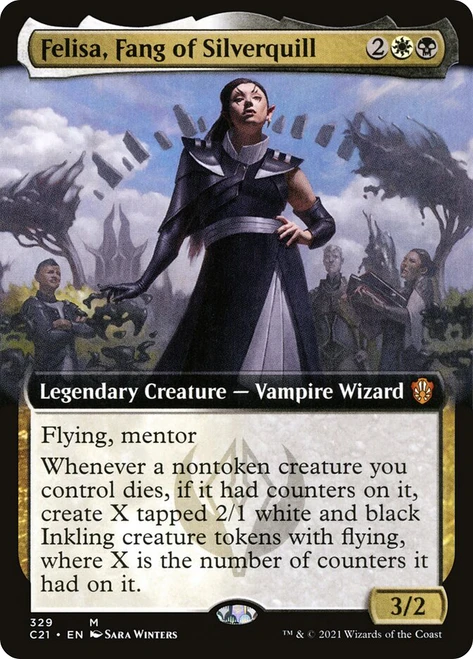 Felisa, Fang of Silverquill (Extended Art)\nCommander 2021 - Variants\nSingle\nMagic The Gathering