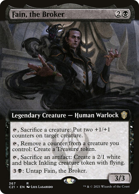 Fain, the Broker (Extended Art)\nCommander 2021 - Variants\nSingle\nMagic The Gathering