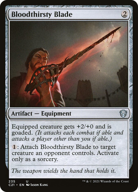 Bloodthirsty Blade\nCommander: 2021 Edition\nSingle\nMagic The Gathering
