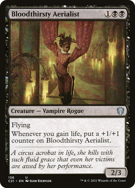 Bloodthirsty Aerialist\nCommander: 2021 Edition\nSingle\nMagic The Gathering
