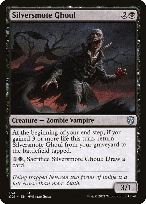 Silversmote Ghoul\nCommander: 2021 Edition\nSingle\nMagic The Gathering