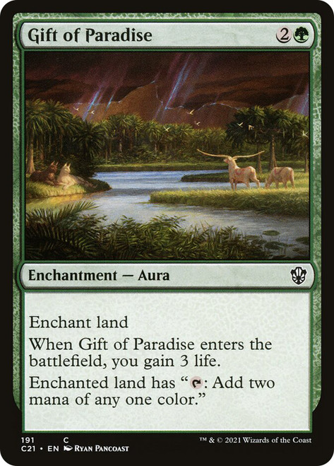 Gift of Paradise\nCommander: 2021 Edition\nSingle\nMagic The Gathering