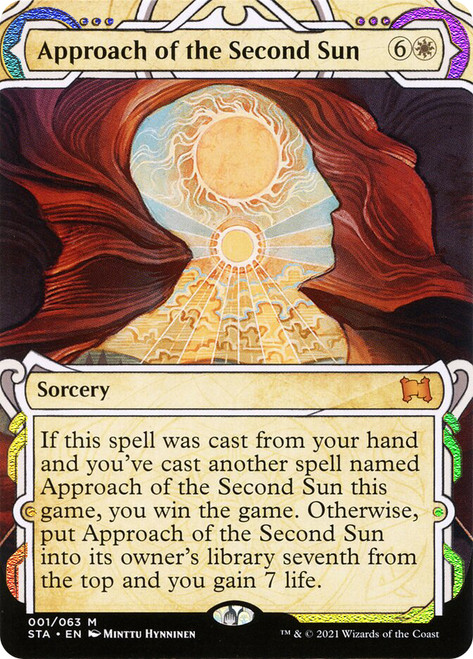 Approach of the Second Sun (Foil Etched)\nStrixhaven Mystical Archive - Foil Etched\nSingle\nMagic The Gathering