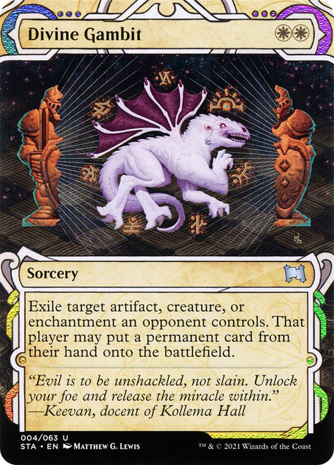 Divine Gambit (Foil Etched)\nStrixhaven Mystical Archive - Foil Etched\nSingle\nMagic The Gathering