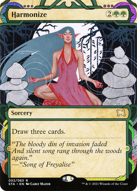 Harmonize (Foil Etched)\nStrixhaven Mystical Archive - Foil Etched\nSingle\nMagic The Gathering